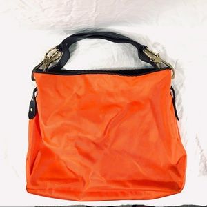 JPK Paris 75 Orange Shoulder Bag w/ Floral Lining